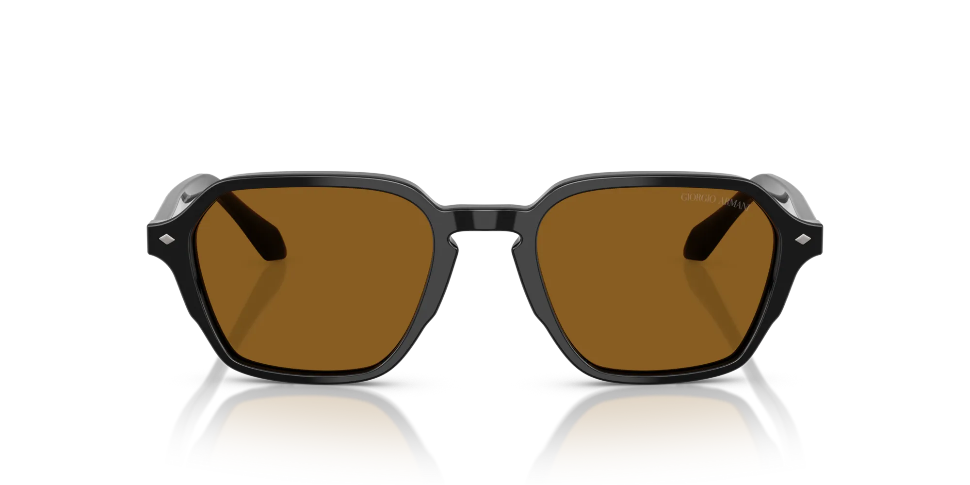 Giorgio Armani AR8220 587553 Occhiali da sole Acetato Nero Marrone Squadrata Normale - immagine 3