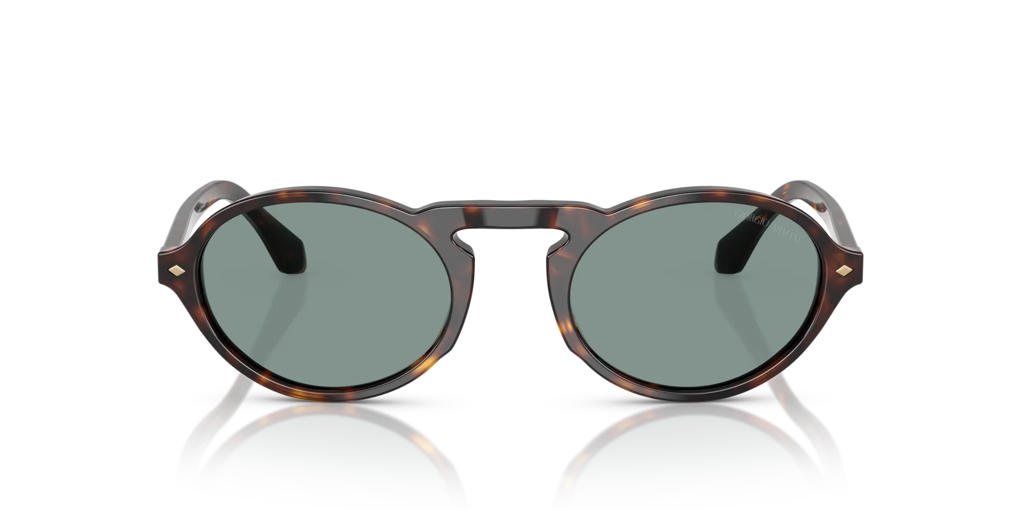 Giorgio Armani AR8219U 587956 Occhiali da sole Acetato Tartaruga Grigio Rotonda Normale - immagine 3