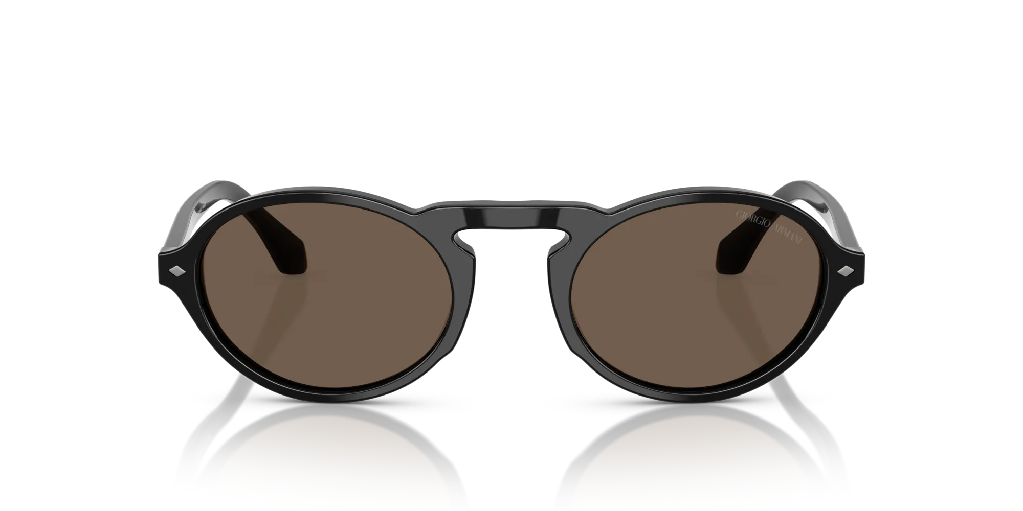 Giorgio Armani AR8219U 58758T Occhiali da sole Acetato Nero Marrone Rotonda Normale - immagine 3