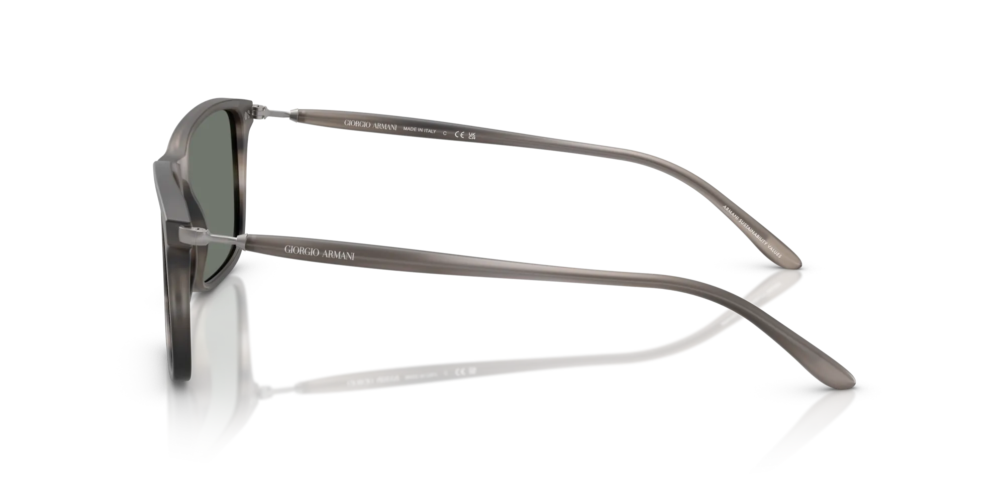 Giorgio Armani AR8218 616611 Occhiali da sole Acetato Grigio Grigio Squadrata Normale - immagine 4