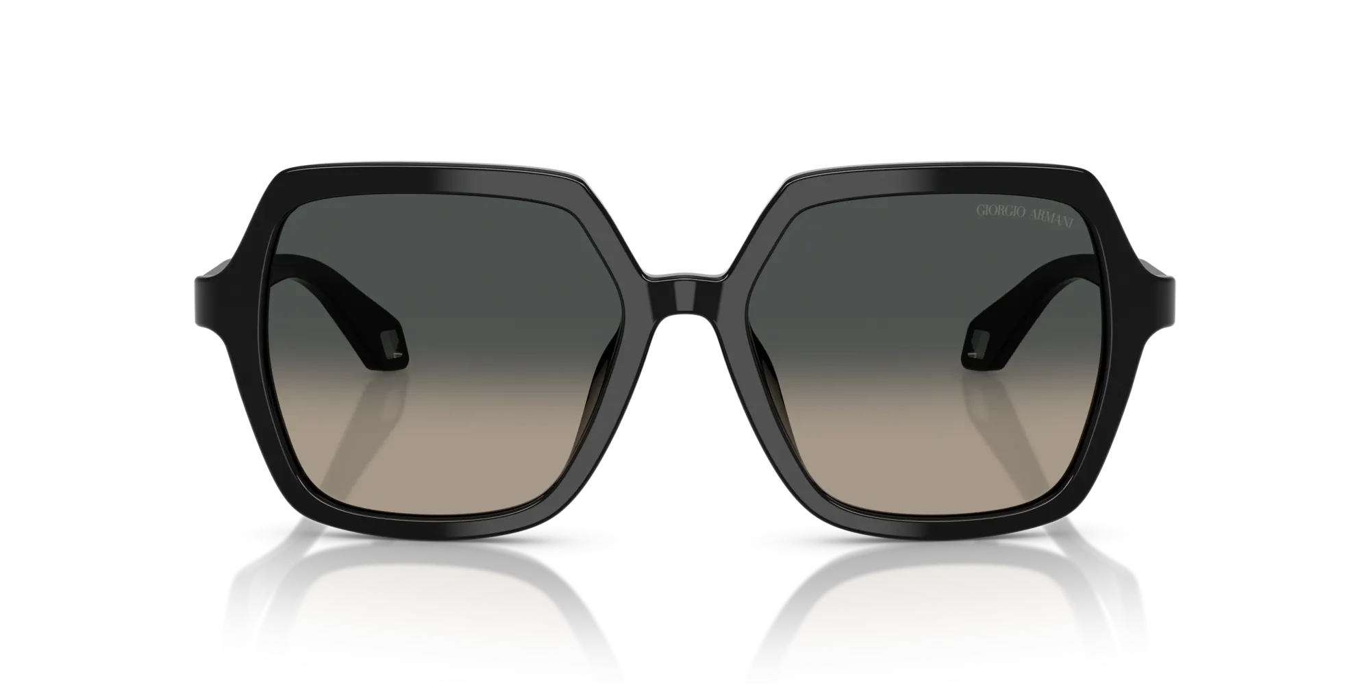 Giorgio Armani AR8193U 500119 Occhiali da sole Acetato Nero Grigio Squadrata Normale Sfumato - immagine 3