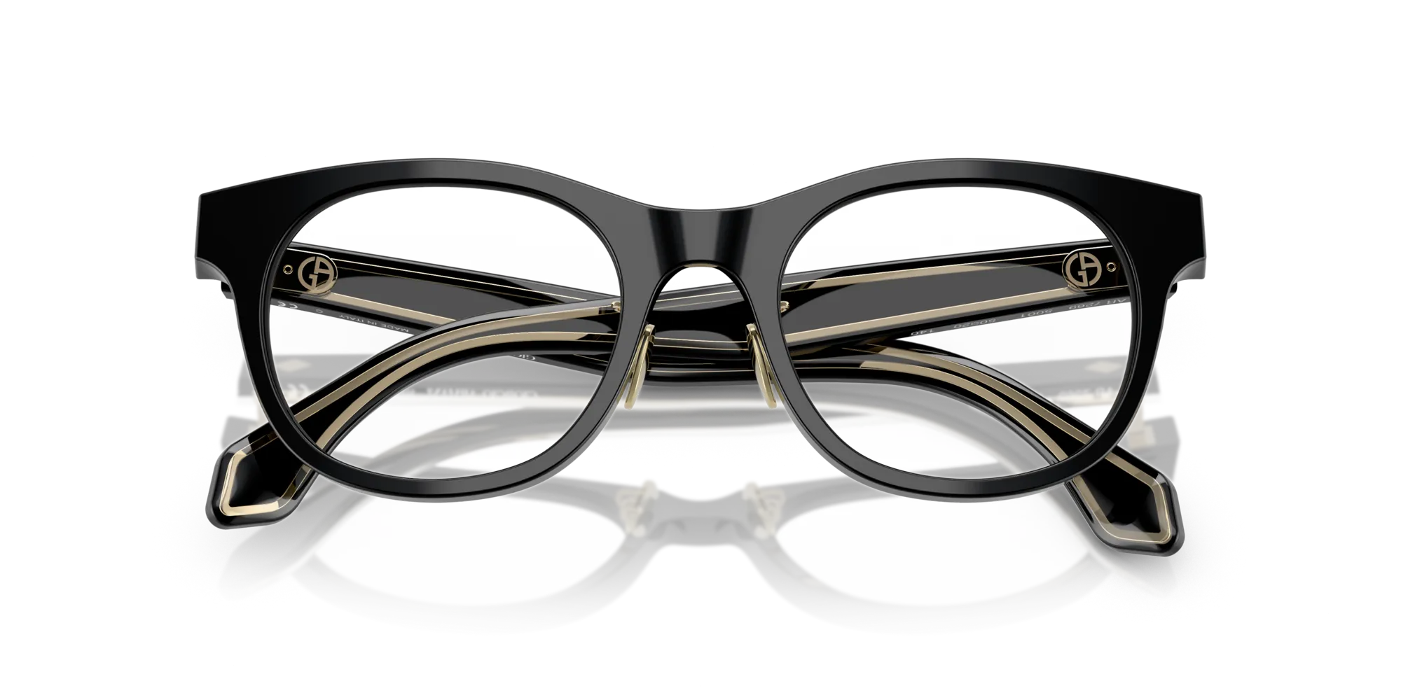 Giorgio Armani AR7269 5001 Montature da vista Acetato Nero Rotonda Normale - immagine 2