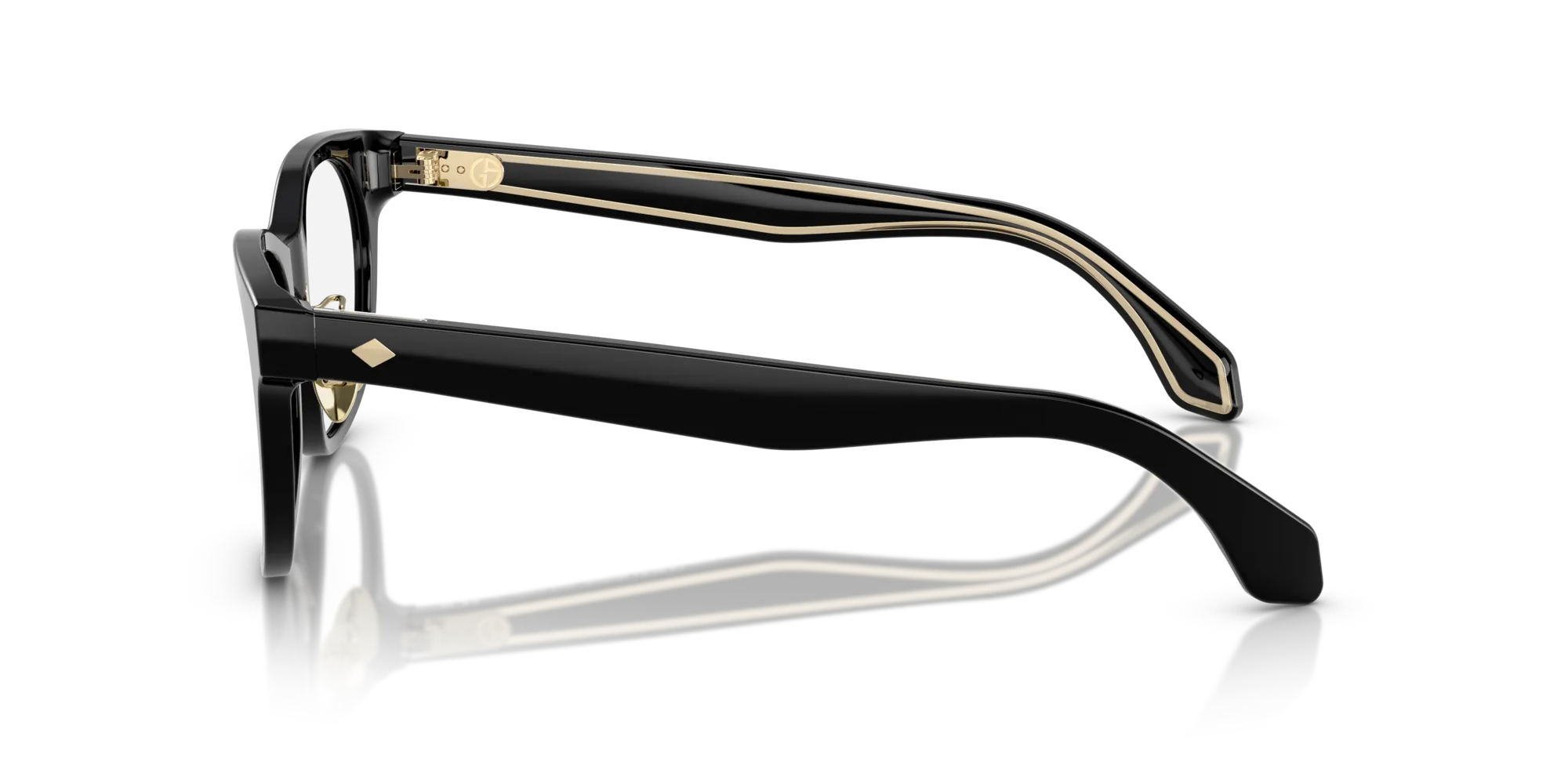 Giorgio Armani AR7269 5001 Montature da vista Acetato Nero Rotonda Normale - immagine 4