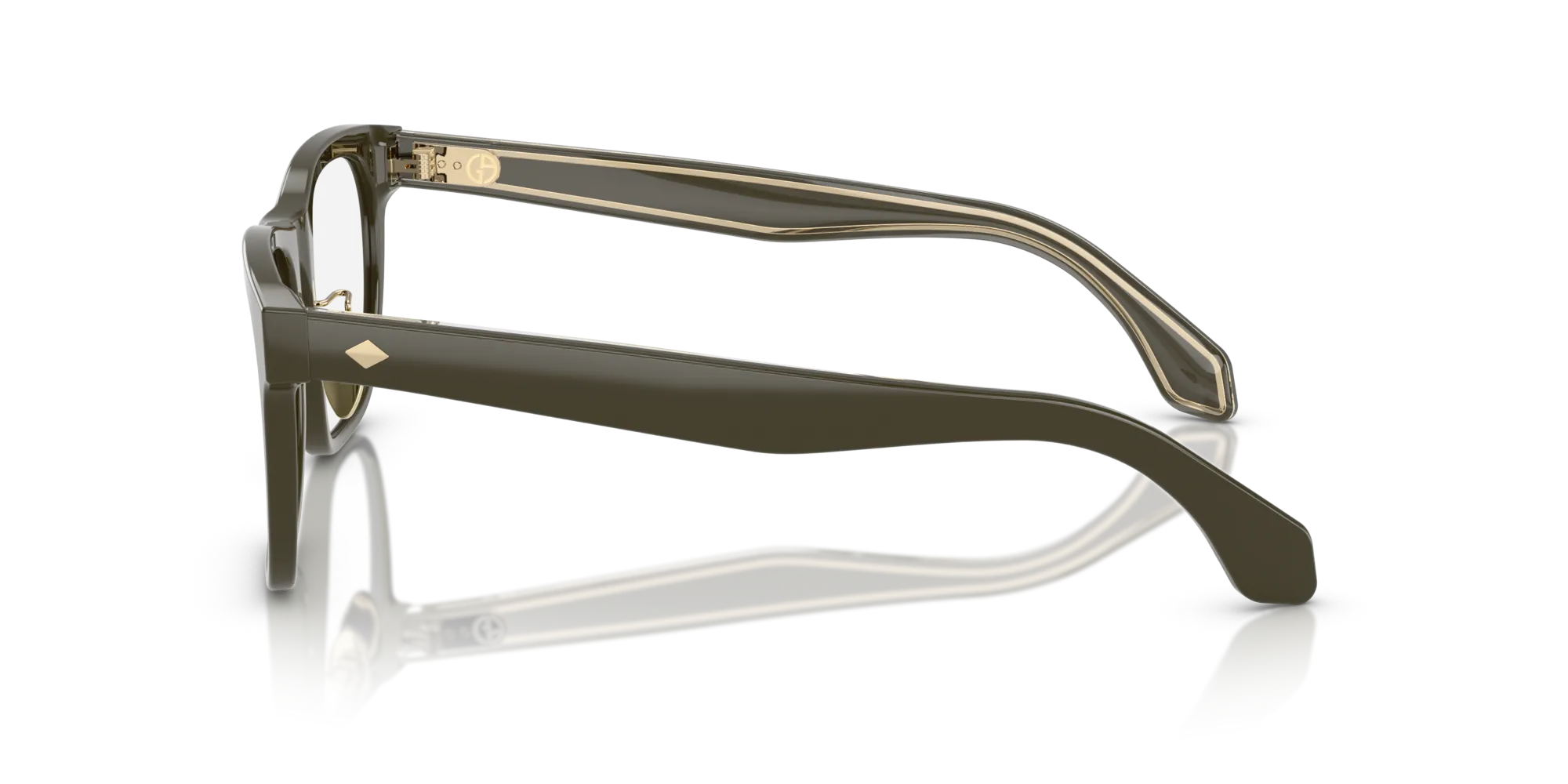 Giorgio Armani AR7268 6158 Montature da vista Acetato Verde Squadrata Normale - immagine 4