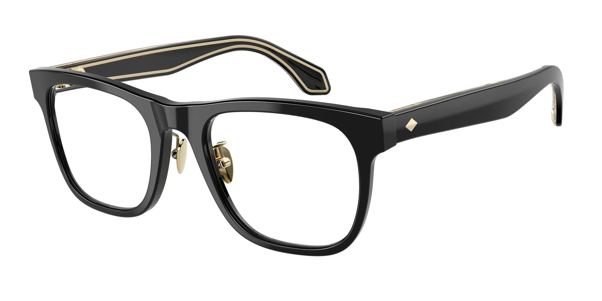Giorgio Armani AR7268 5001 Montature da vista Acetato Nero Trasparente Squadrata Normale - immagine 1