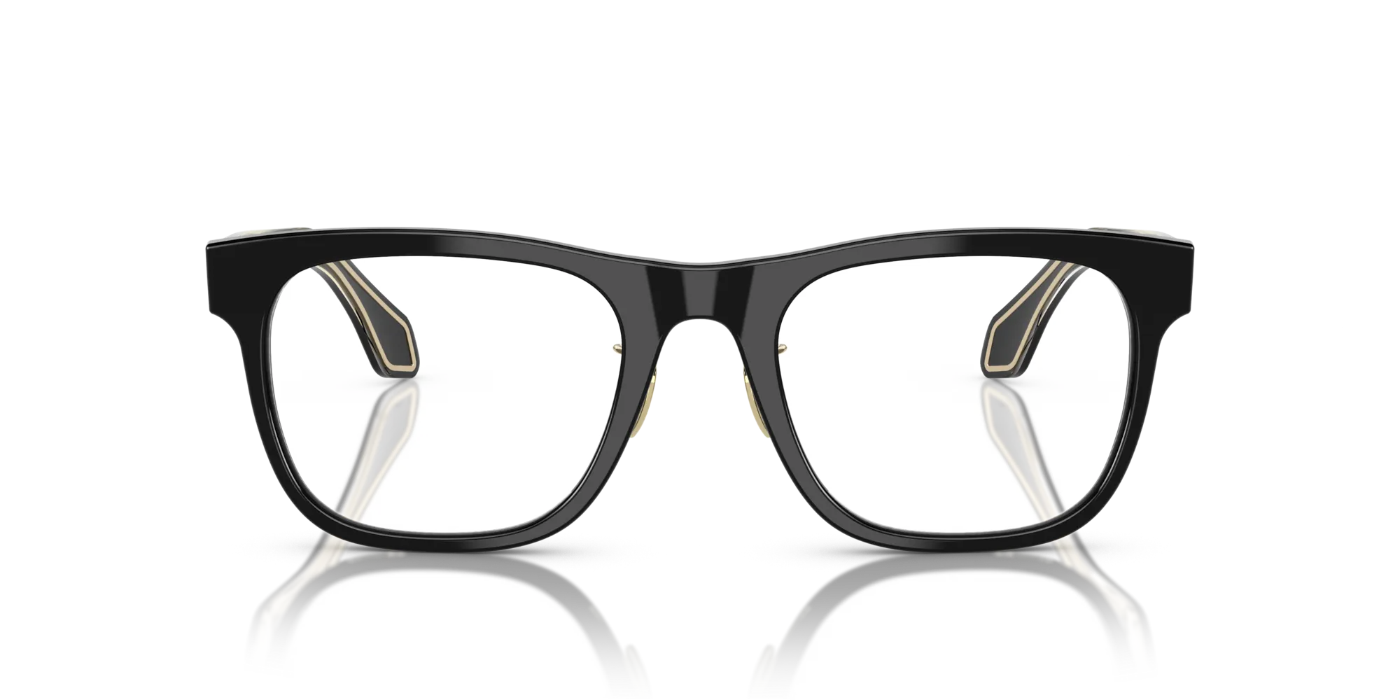 Giorgio Armani AR7268 5001 Montature da vista Acetato Nero Trasparente Squadrata Normale - immagine 3