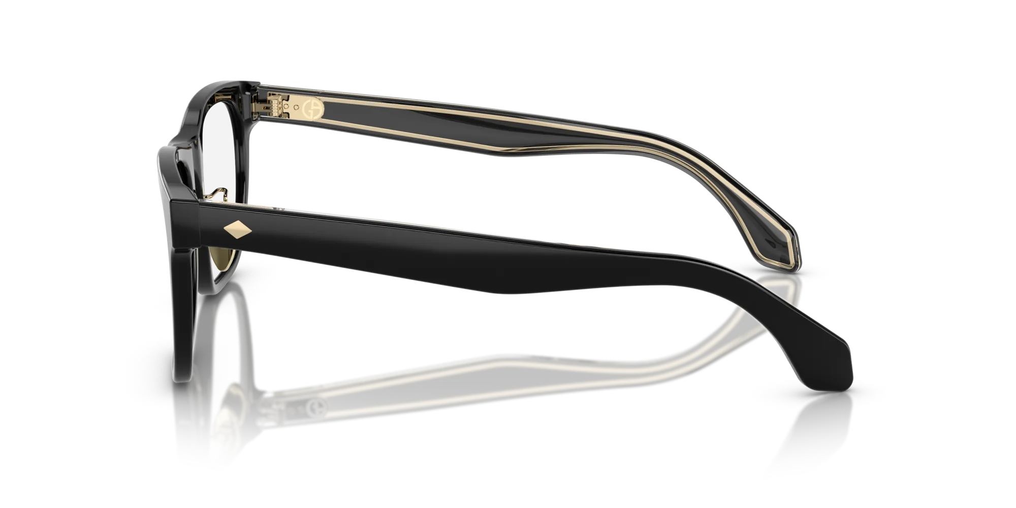 Giorgio Armani AR7268 5001 Montature da vista Acetato Nero Squadrata Normale - immagine 4
