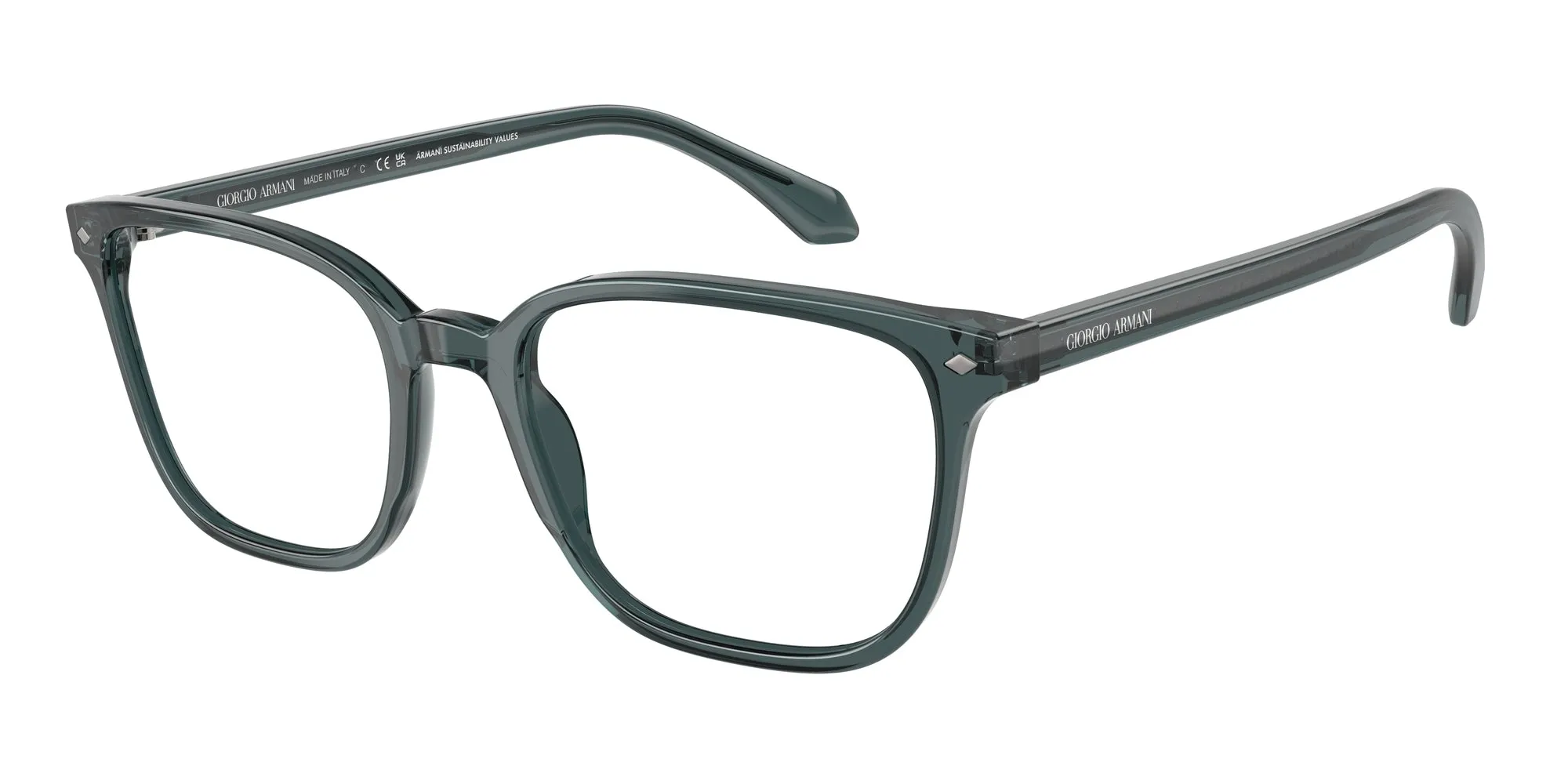 Giorgio Armani AR7265 6171 Montature da vista Acetato Grigio Pillow Normale - immagine 1