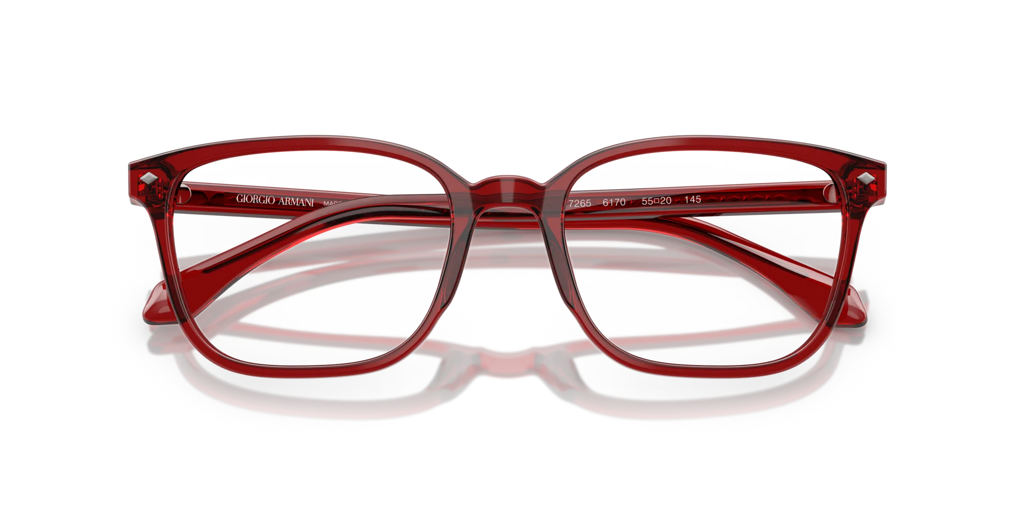 Giorgio Armani AR7265 6170 Montature da vista Acetato Rosso Trasparente Pillow Normale - immagine 2
