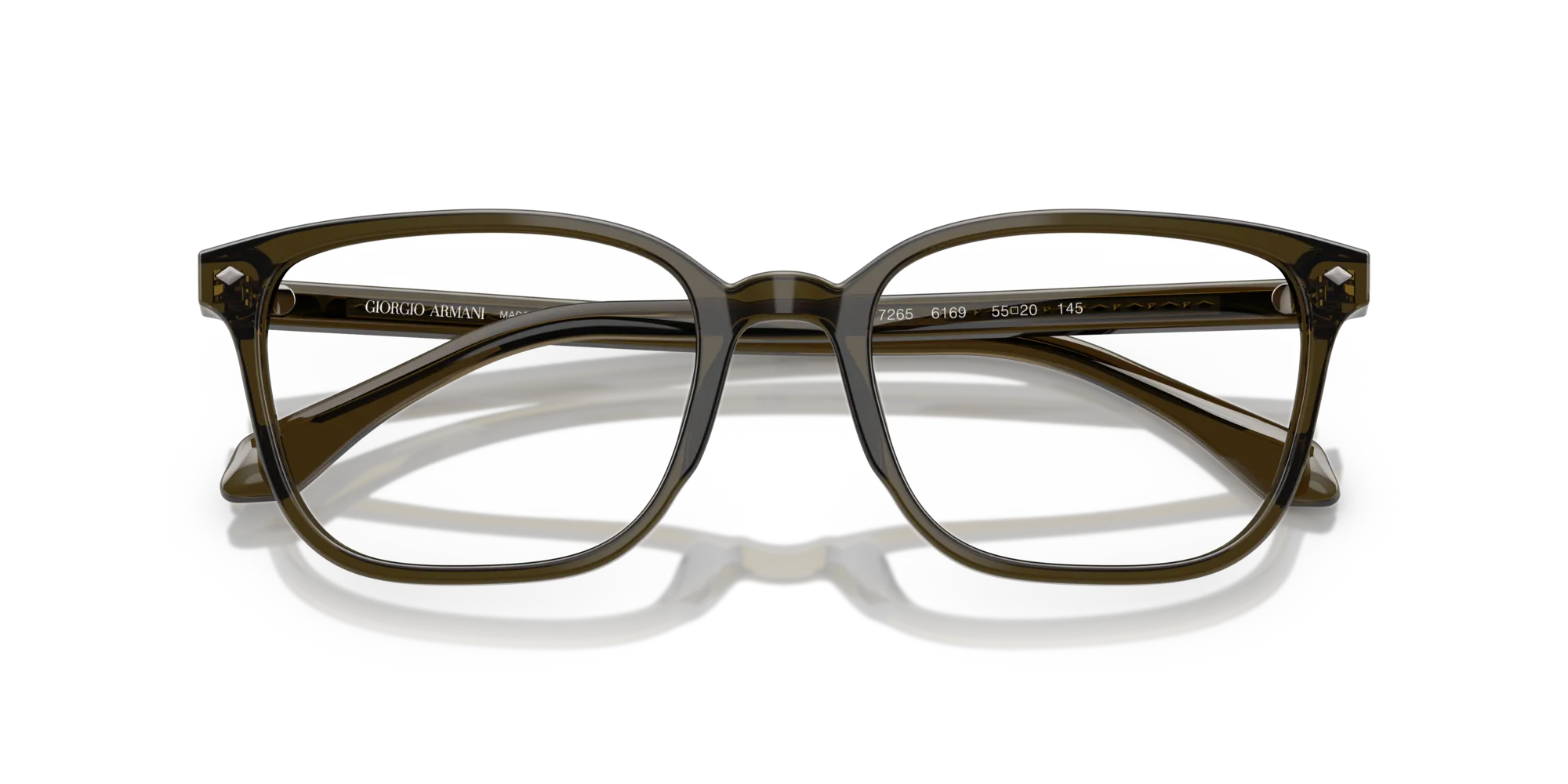 Giorgio Armani AR7265 6169 Montature da vista Acetato Verde Trasparente Pillow Normale - immagine 2