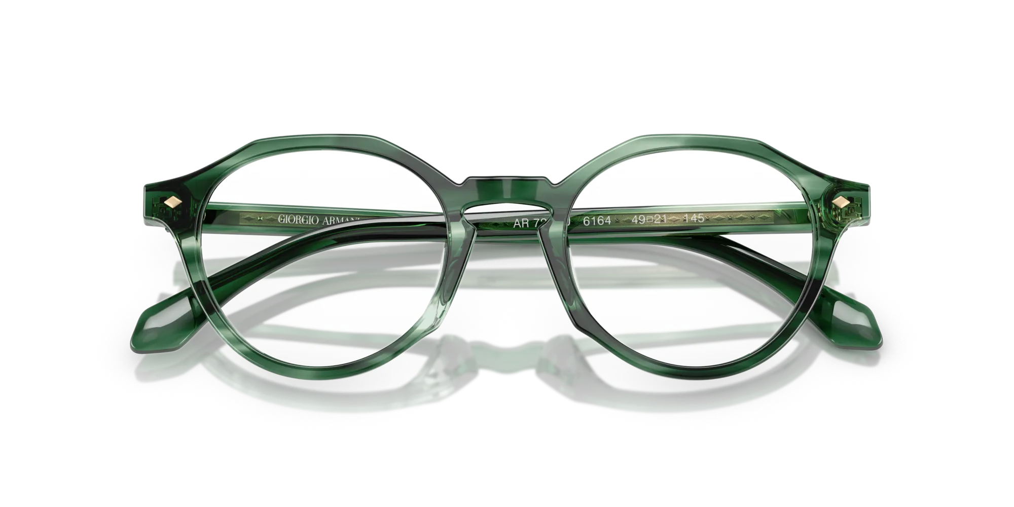 Giorgio Armani AR7264U 6164 Montature da vista Acetato Verde Pantos Normale - immagine 2