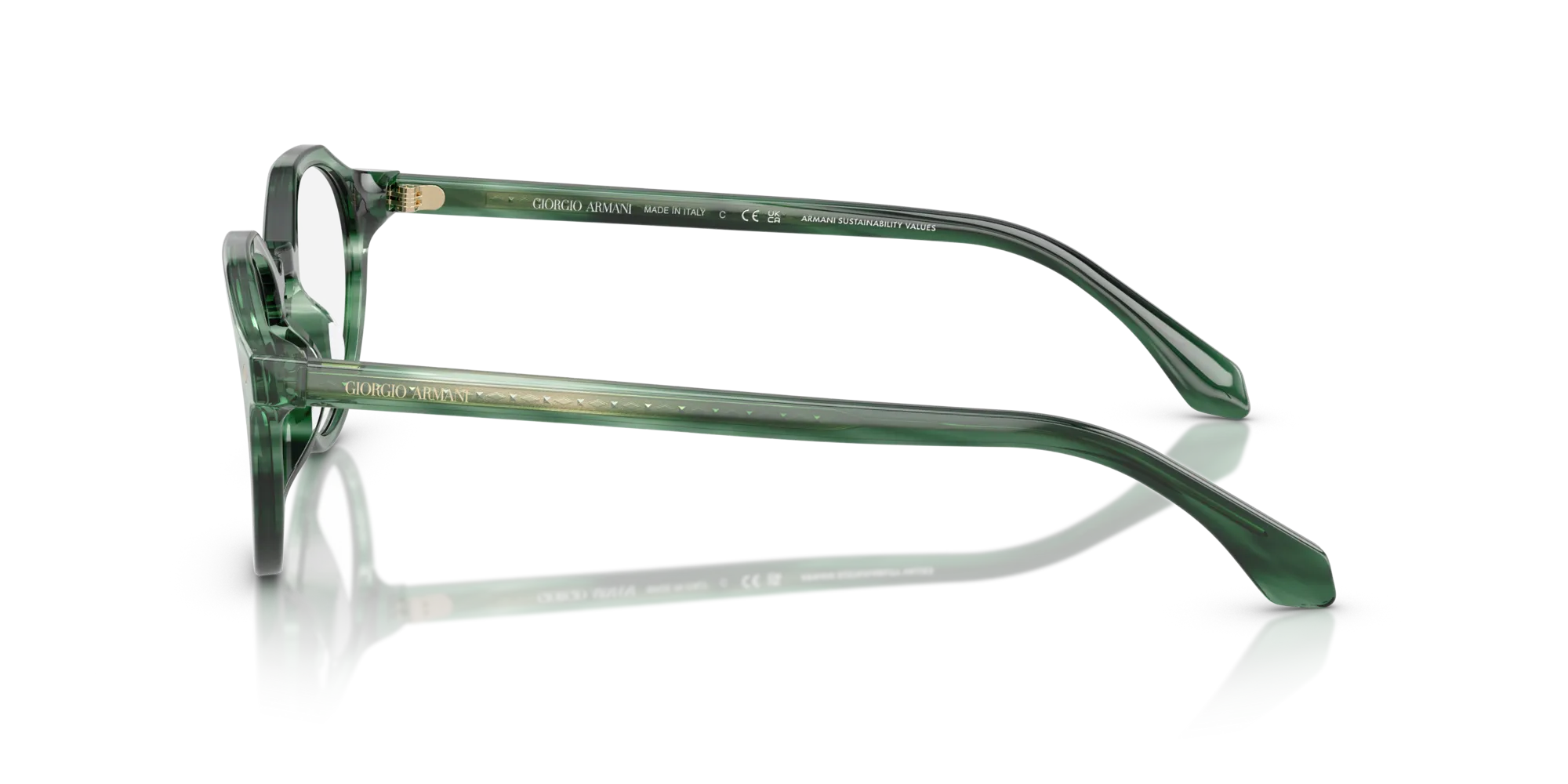Giorgio Armani AR7264U 6164 Montature da vista Acetato Verde Pantos Normale - immagine 4