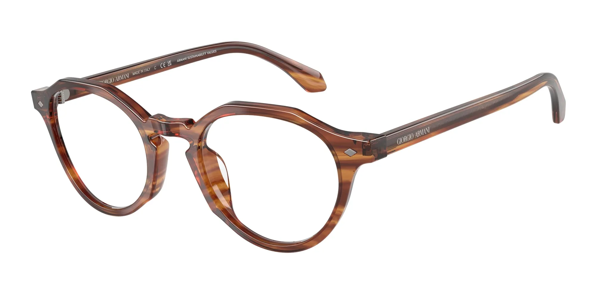Giorgio Armani AR7264U 6162 Montature da vista Acetato Tartaruga Pantos Normale - immagine 1