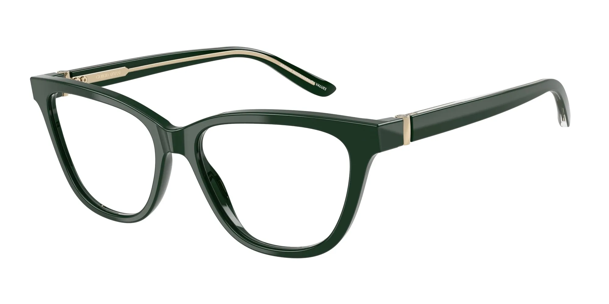 Giorgio Armani AR7263 6173 Montature da vista Acetato Verde Cat Eye Normale - immagine 1