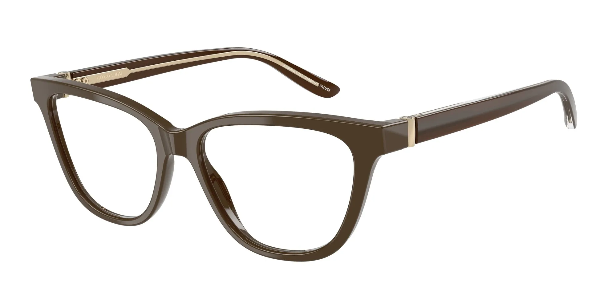 Giorgio Armani AR7263 5957 Montature da vista Acetato Marrone Cat Eye Normale - immagine 1
