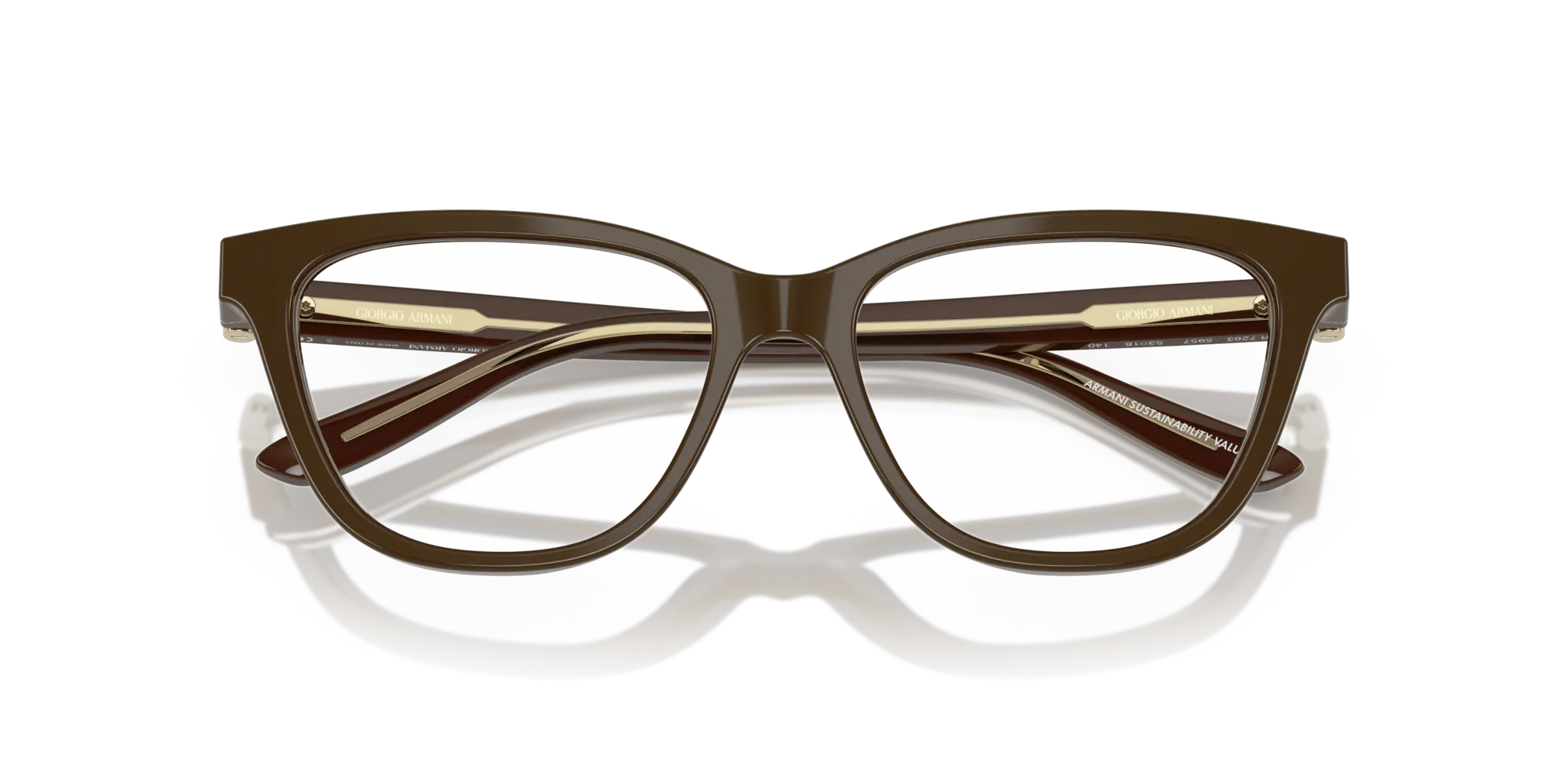Giorgio Armani AR7263 5957 Montature da vista Acetato Marrone Cat Eye Normale - immagine 2