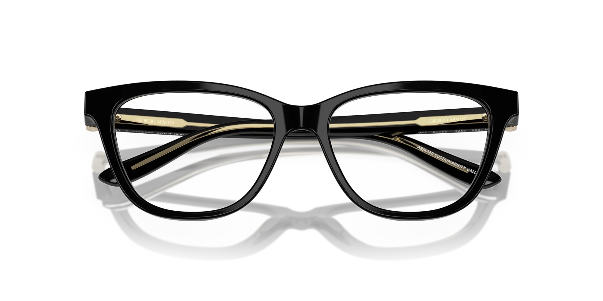 Giorgio Armani AR7263 5875 Montature da vista Acetato Nero Cat Eye Normale - immagine 2