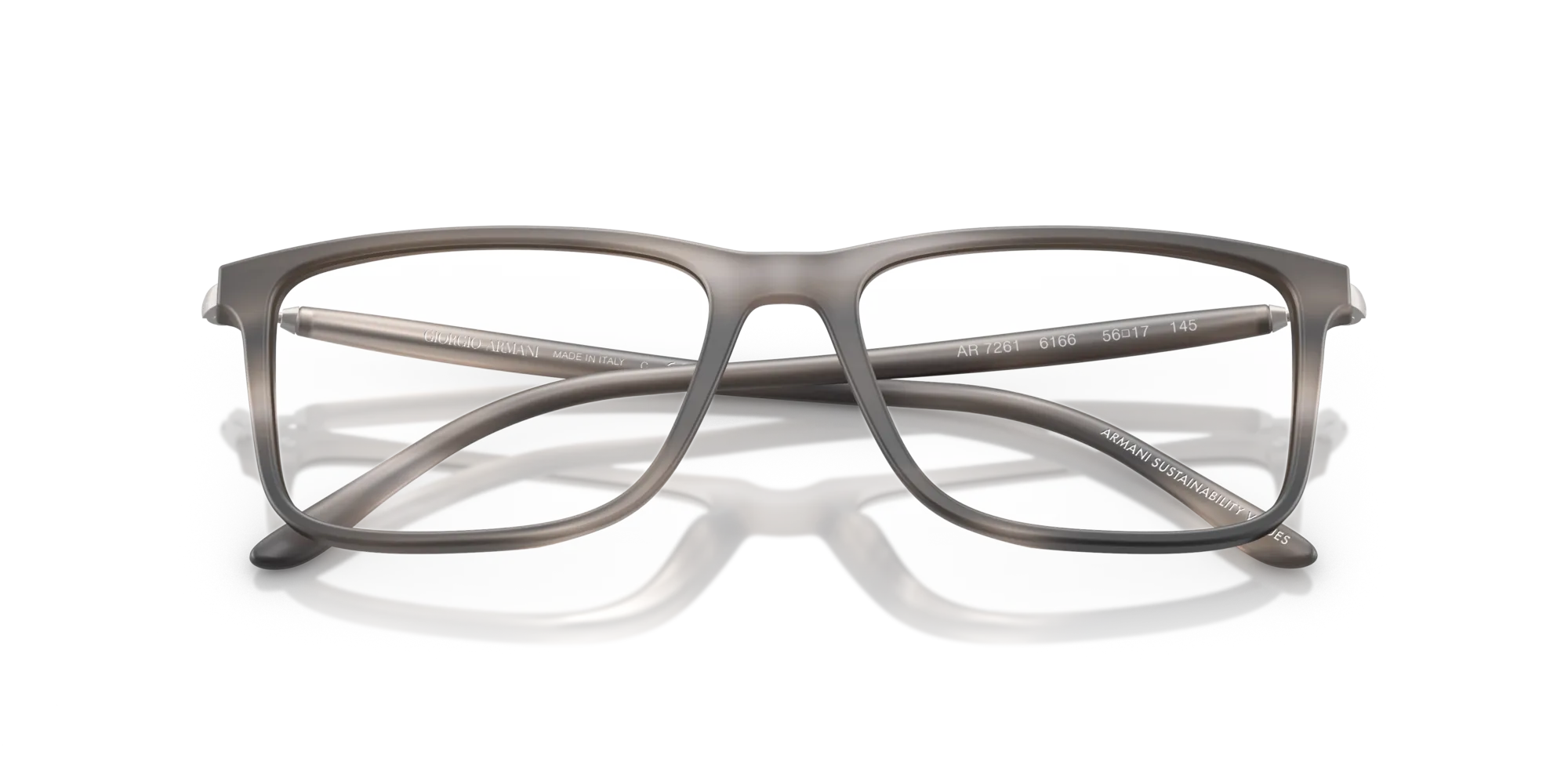 Giorgio Armani AR7261 6166 Montature da vista Acetato Grigio Trasparente Squadrata Normale - immagine 2