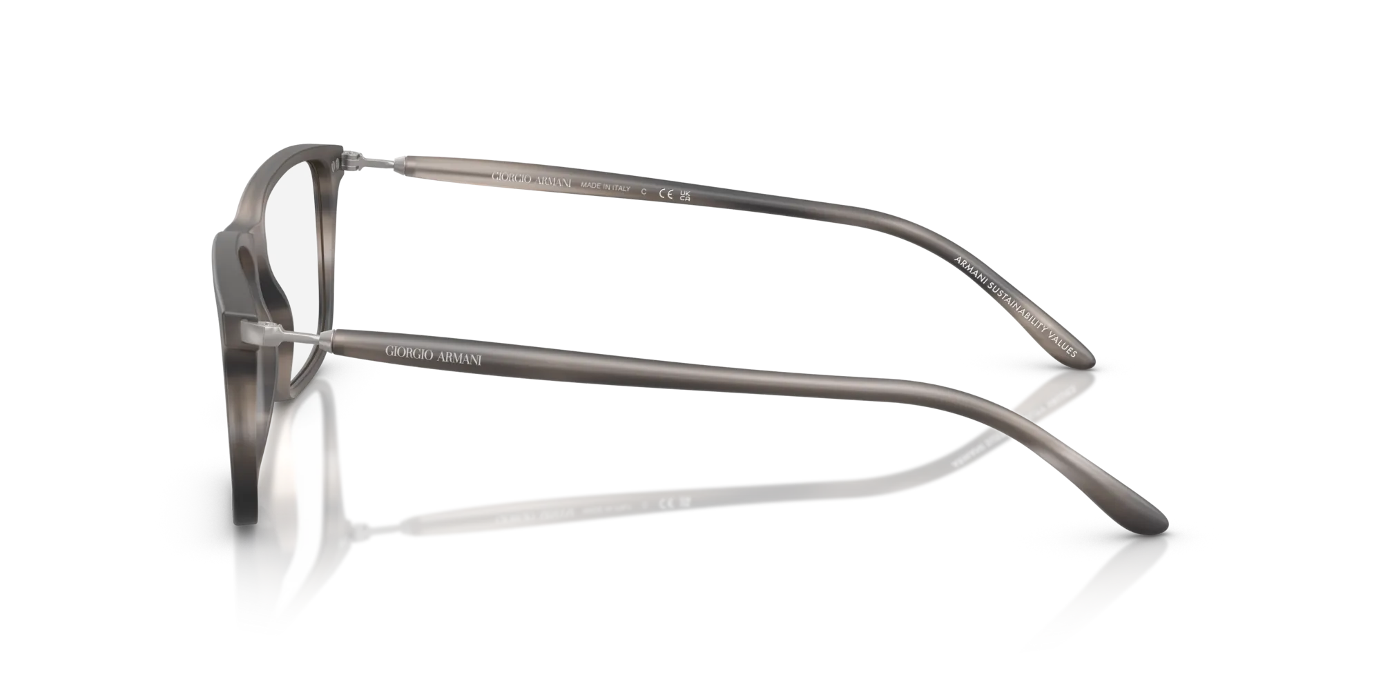 Giorgio Armani AR7261 6166 Montature da vista Acetato Grigio Squadrata Normale - immagine 4