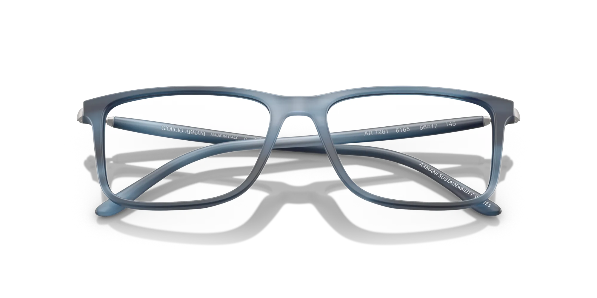 Giorgio Armani AR7261 6165 Montature da vista Acetato Blu Squadrata Normale - immagine 2