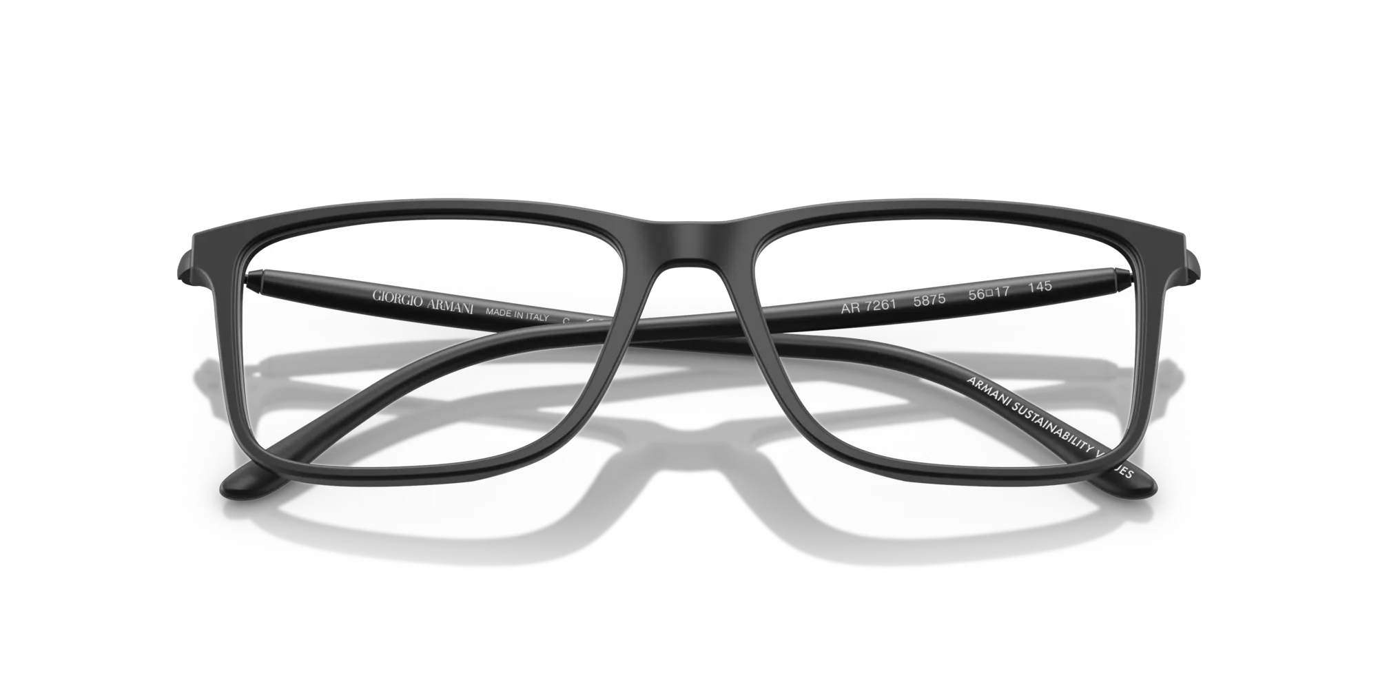 Giorgio Armani AR7261 5875 Montature da vista Acetato Nero Squadrata Normale - immagine 2