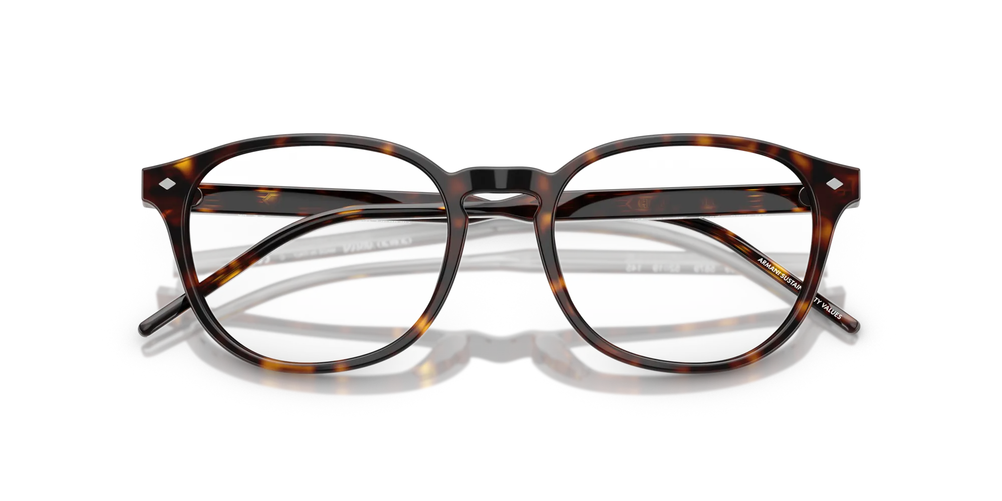 Giorgio Armani AR7259 5879 Montature da vista Acetato Tartaruga Trasparente Pantos Normale - immagine 2
