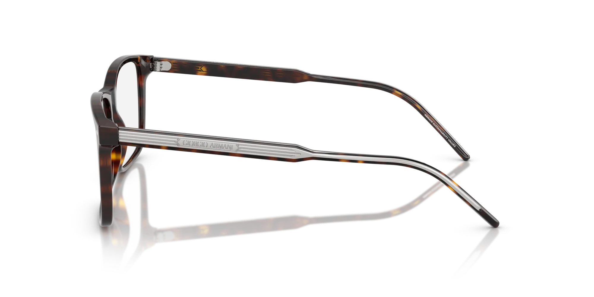 Giorgio Armani AR7258 5879 Montature da vista Acetato Tartaruga Trasparente Squadrata Normale - immagine 4