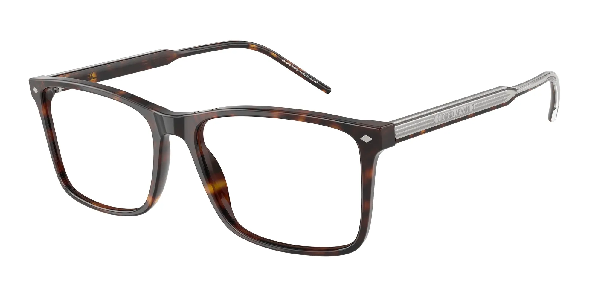 Giorgio Armani AR7258 5879 Montature da vista Acetato Tartaruga Squadrata Normale - immagine 1