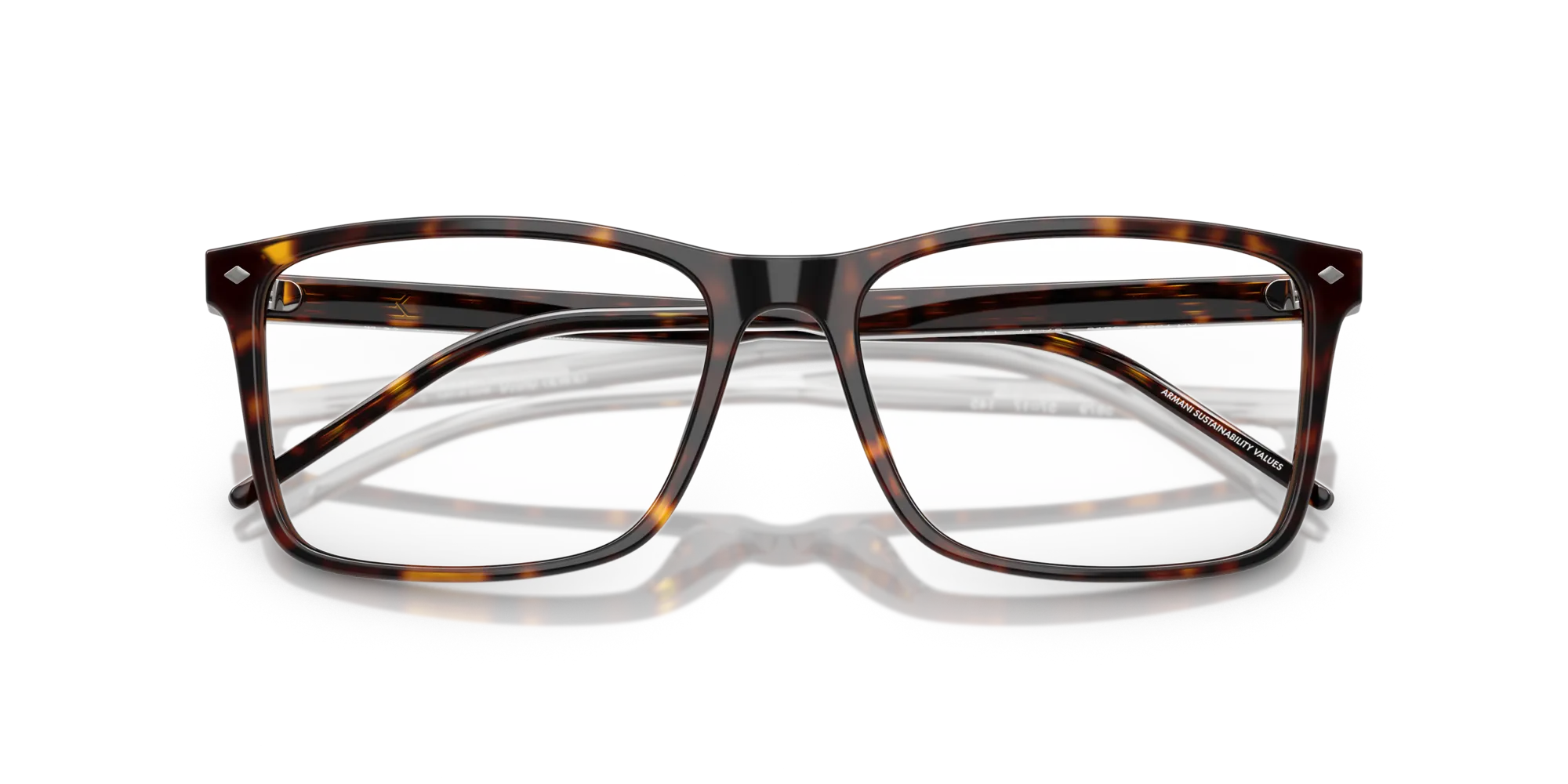 Giorgio Armani AR7258 5879 Montature da vista Acetato Tartaruga Squadrata Normale - immagine 2