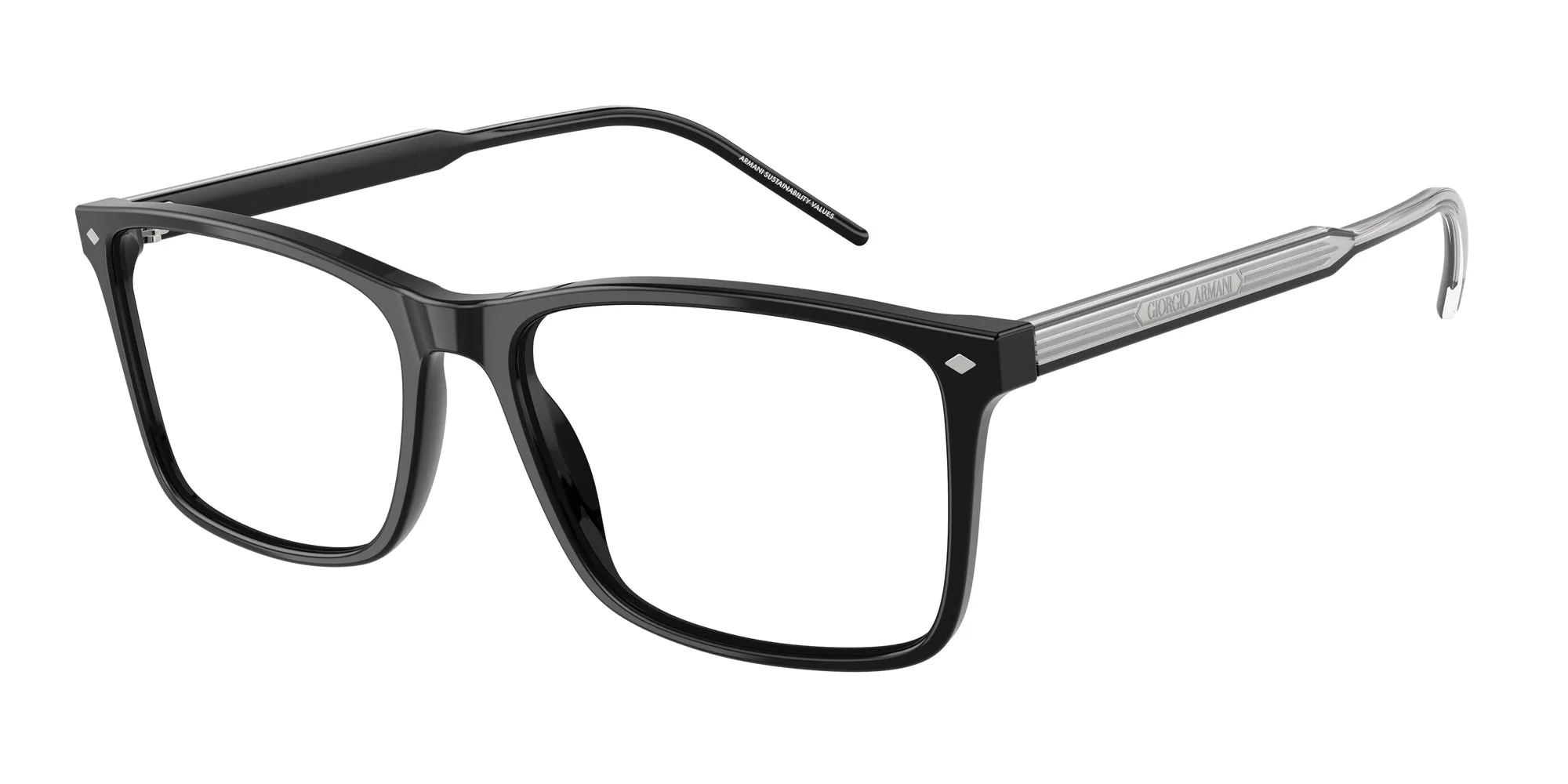 Giorgio Armani AR7258 5875 Montature da vista Acetato Nero Squadrata Normale - immagine 1