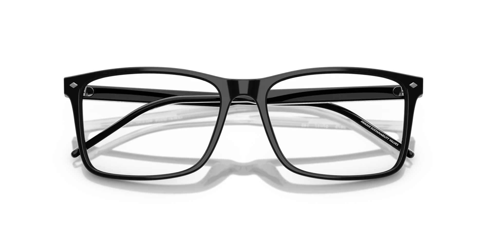 Giorgio Armani AR7258 5875 Montature da vista Acetato Nero Squadrata Normale - immagine 2