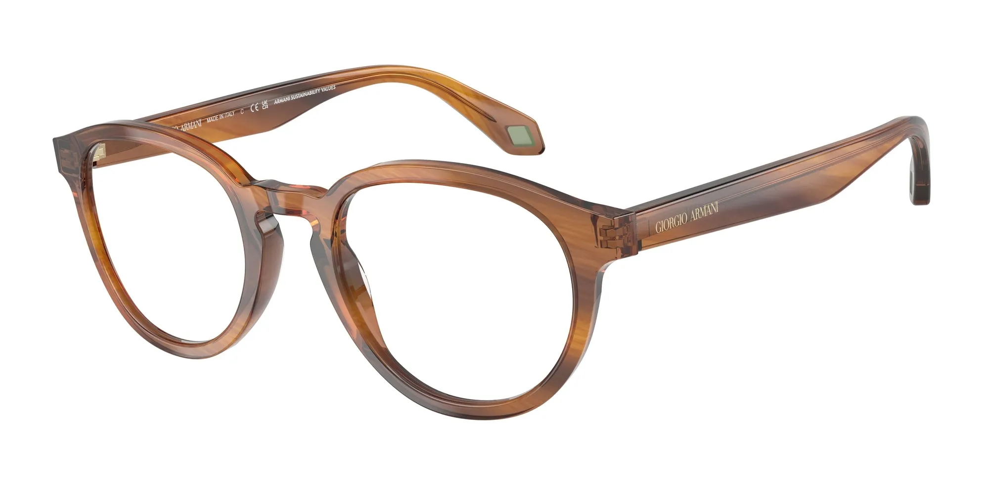 Giorgio Armani AR7248 6163 Montature da vista Acetato Tartaruga Trasparente Pantos Normale - immagine 1