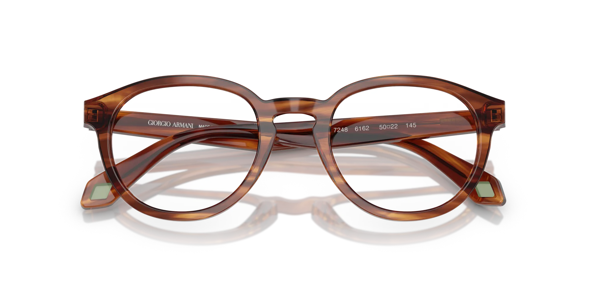 Giorgio Armani AR7248 6162 Montature da vista Acetato Tartaruga Trasparente Pantos Normale - immagine 2