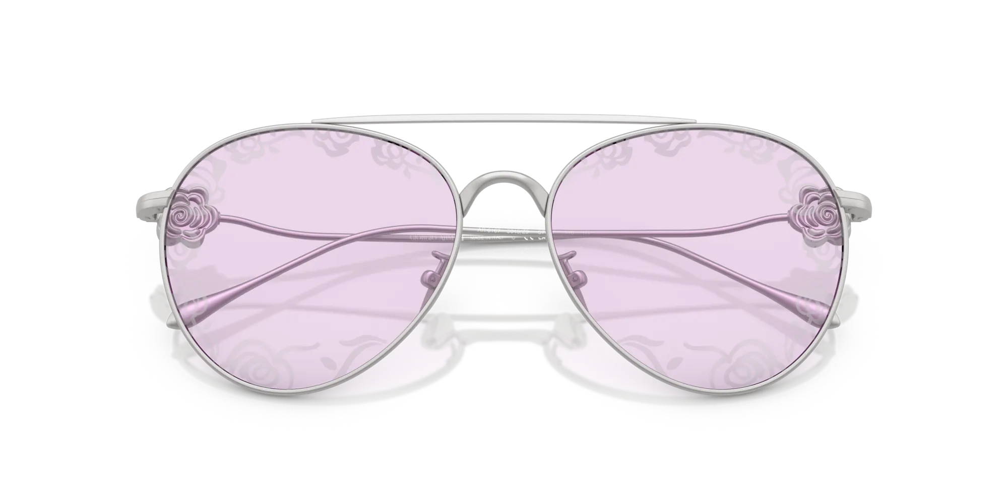 Giorgio Armani AR6167 3045Z9 Occhiali da sole Metallo Argento Pilot Normale - immagine 2