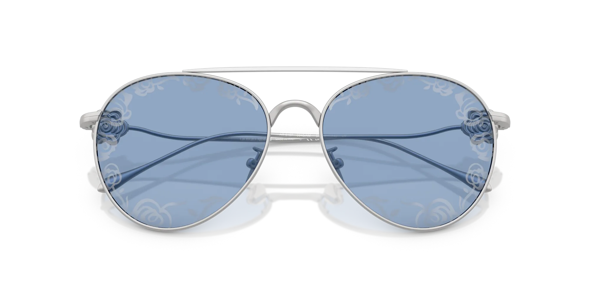 Giorgio Armani AR6167 3045AM Occhiali da sole Metallo Argento Pilot Normale - immagine 2