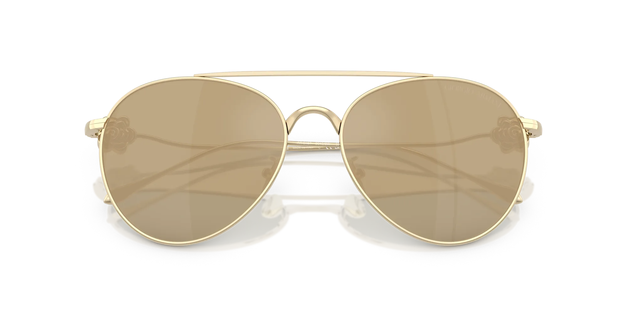 Giorgio Armani AR6167 30130W Occhiali da sole Metallo Oro Giallo Pilot Normale - immagine 2