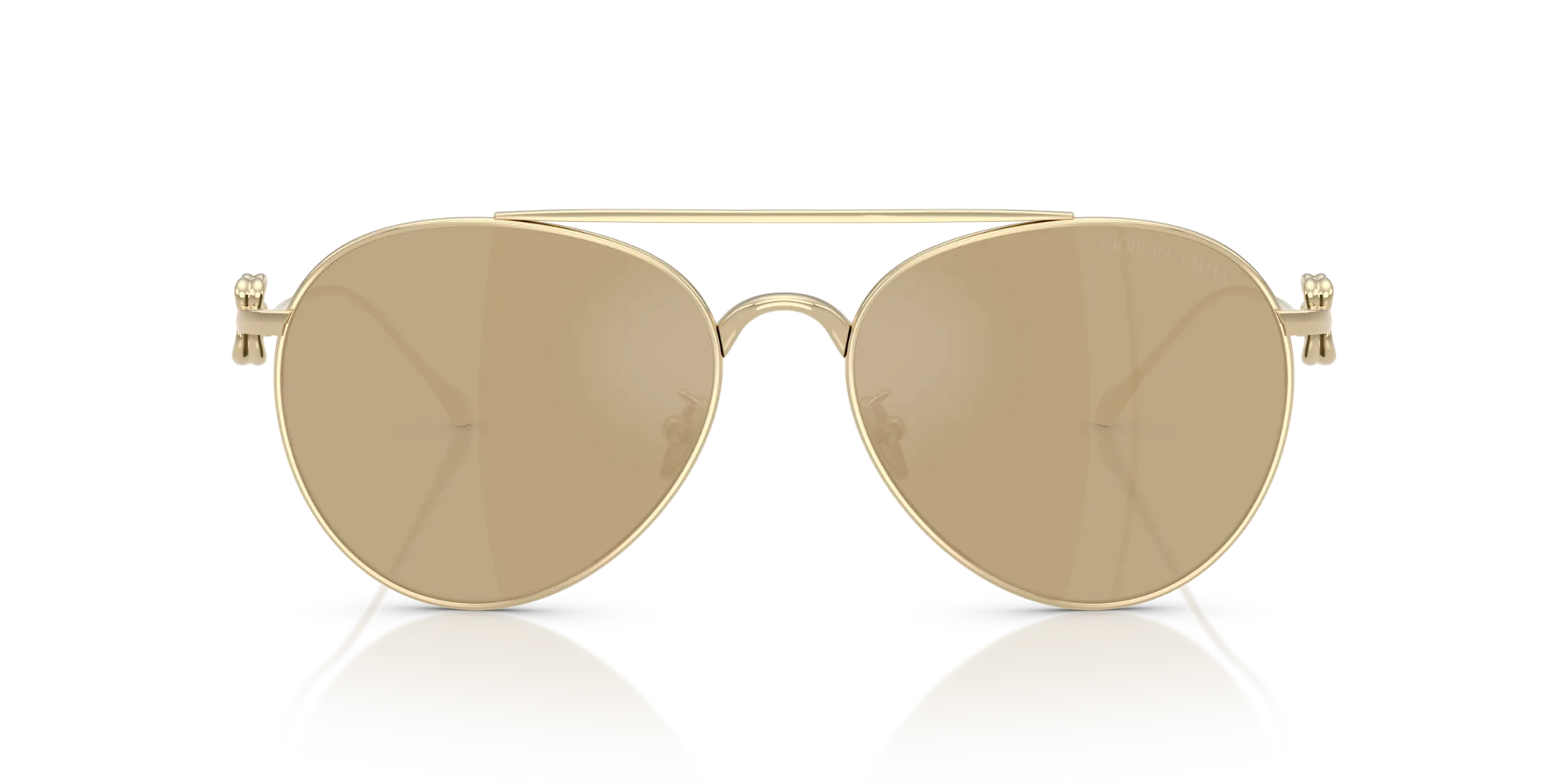 Giorgio Armani AR6167 30130W Occhiali da sole Metallo Oro Giallo Pilot Normale - immagine 3