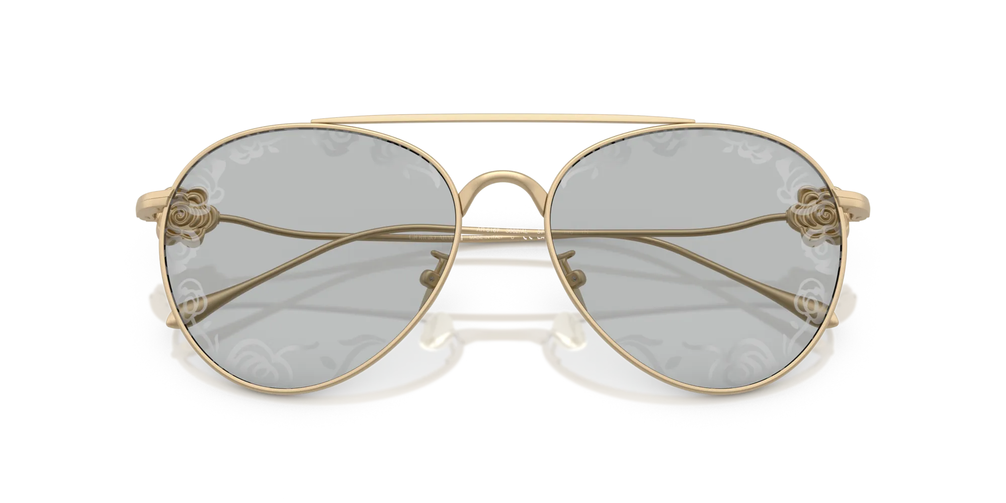Giorgio Armani AR6167 3002AL Occhiali da sole Metallo Oro Pilot Normale - immagine 2