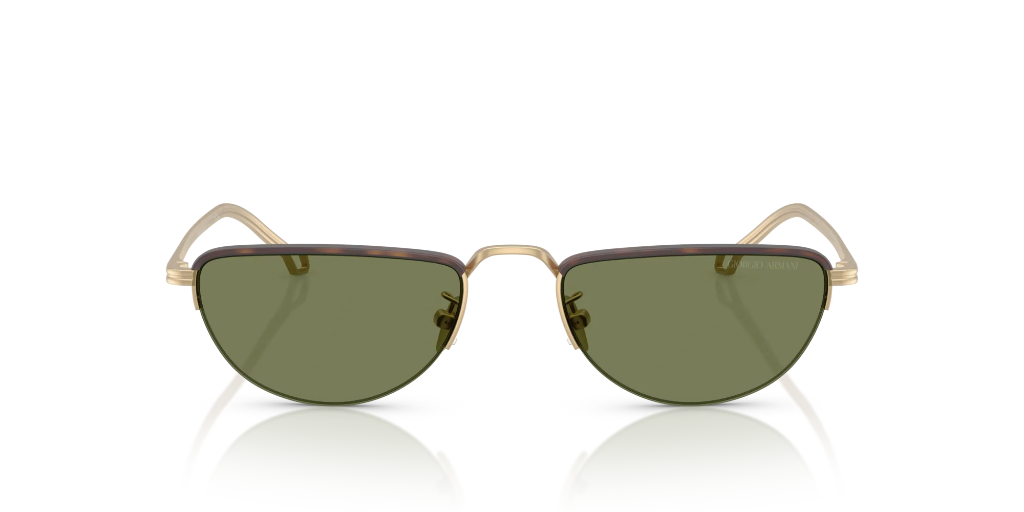 Giorgio Armani AR6166J 30022A Occhiali da sole Acciaio Oro Verde Farfalla Normale - immagine 3