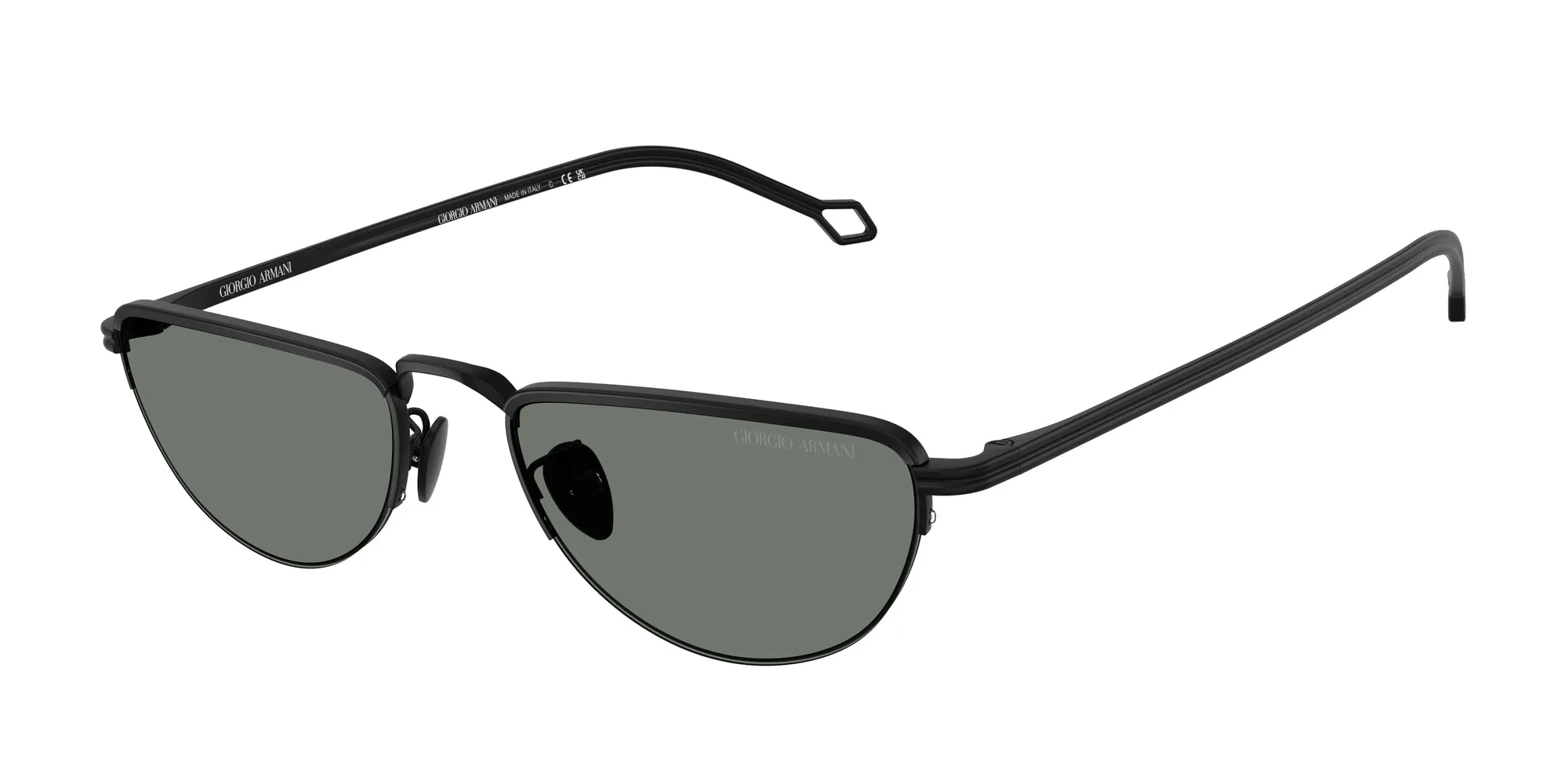 Giorgio Armani AR6166J 300111 Occhiali da sole Acciaio Nero Grigio Farfalla Normale - immagine 1