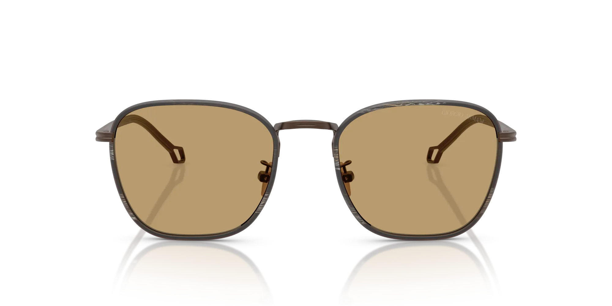 Giorgio Armani AR6164J 300673 Occhiali da sole Acciaio Bronzo Marrone Squadrata Normale - immagine 3