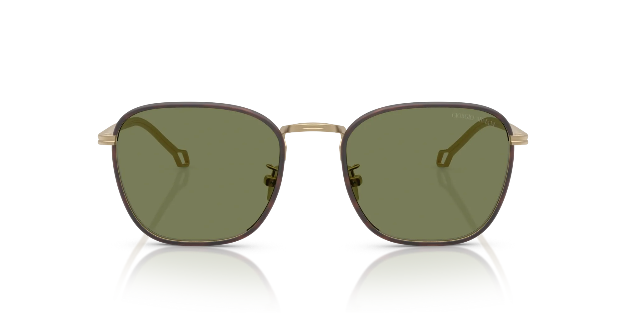 Giorgio Armani AR6164J 30022A Occhiali da sole Acciaio Oro Verde Squadrata Normale - immagine 3