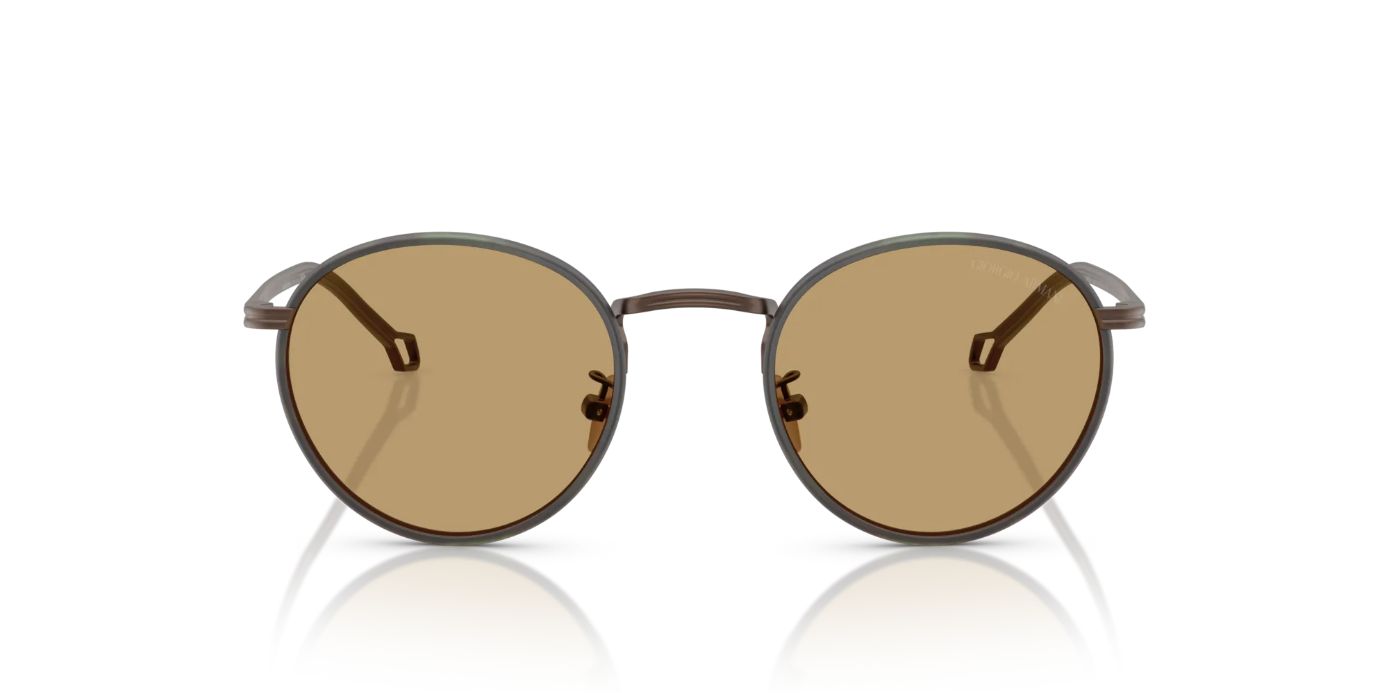 Giorgio Armani AR6163J 300673 Occhiali da sole Metallo Bronzo Marrone Rotonda Normale - immagine 3