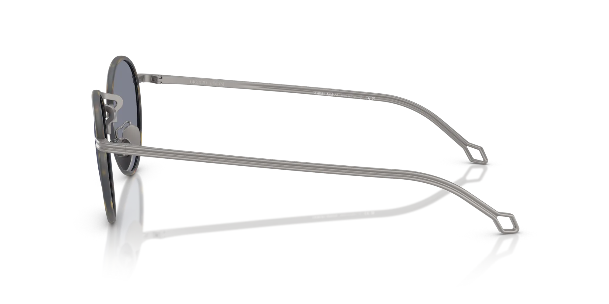 Giorgio Armani AR6163J 300319 Occhiali da sole Metallo Grigio Blu Rotonda Normale - immagine 4
