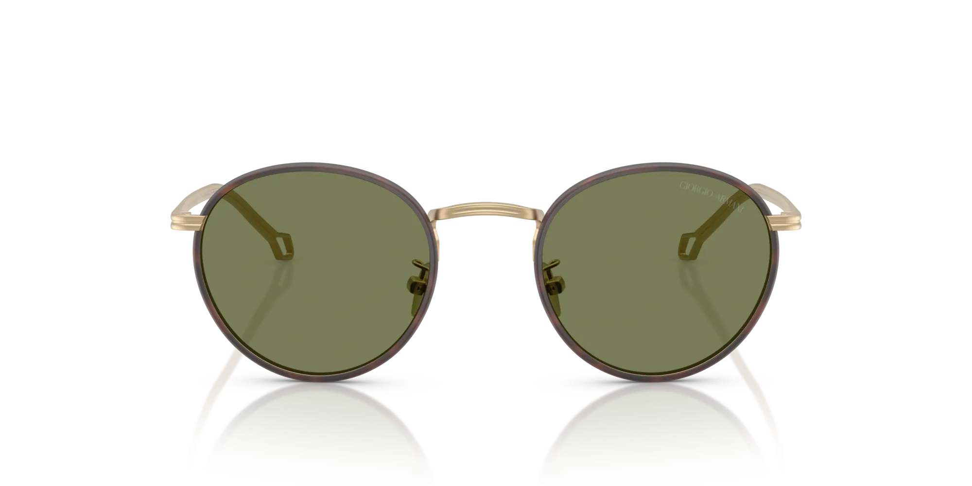 Giorgio Armani AR6163J 30022A Occhiali da sole Metallo Oro Verde Rotonda Normale - immagine 3