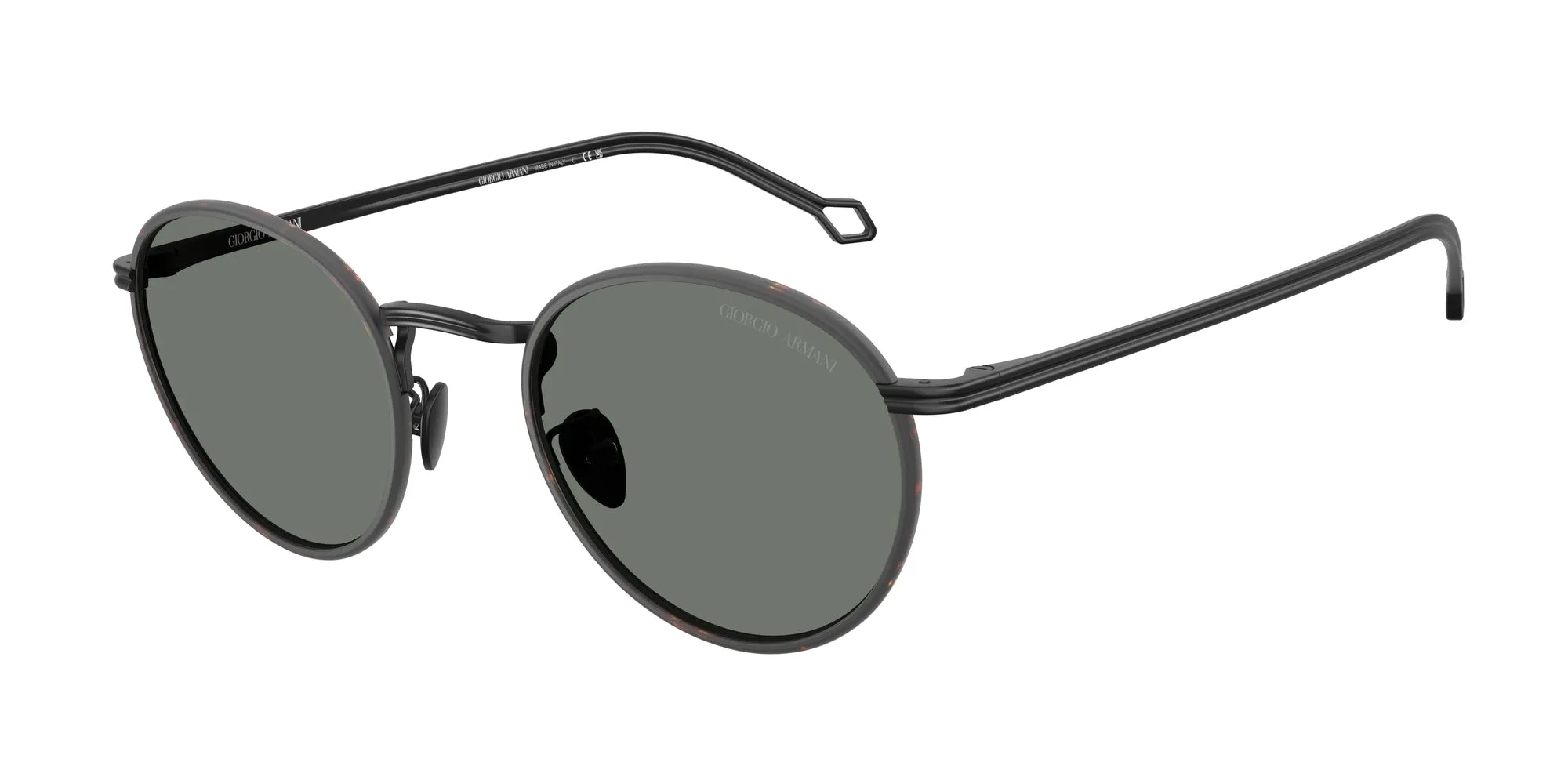 Giorgio Armani AR6163J 300111 Occhiali da sole Metallo Nero Grigio Rotonda Normale - immagine 1