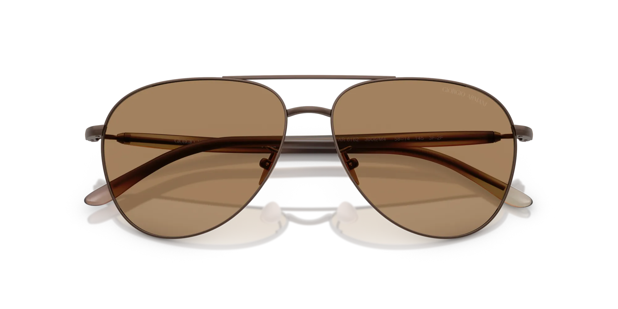 Giorgio Armani AR6162 3006M4 Occhiali da sole Acciaio Marrone Marrone Pilot Fotocromatiche - immagine 2
