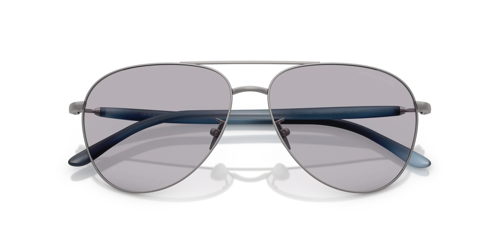 Giorgio Armani AR6162 3003M3 Occhiali da sole Acciaio Grigio Grigio Pilot Fotocromatiche - immagine 2