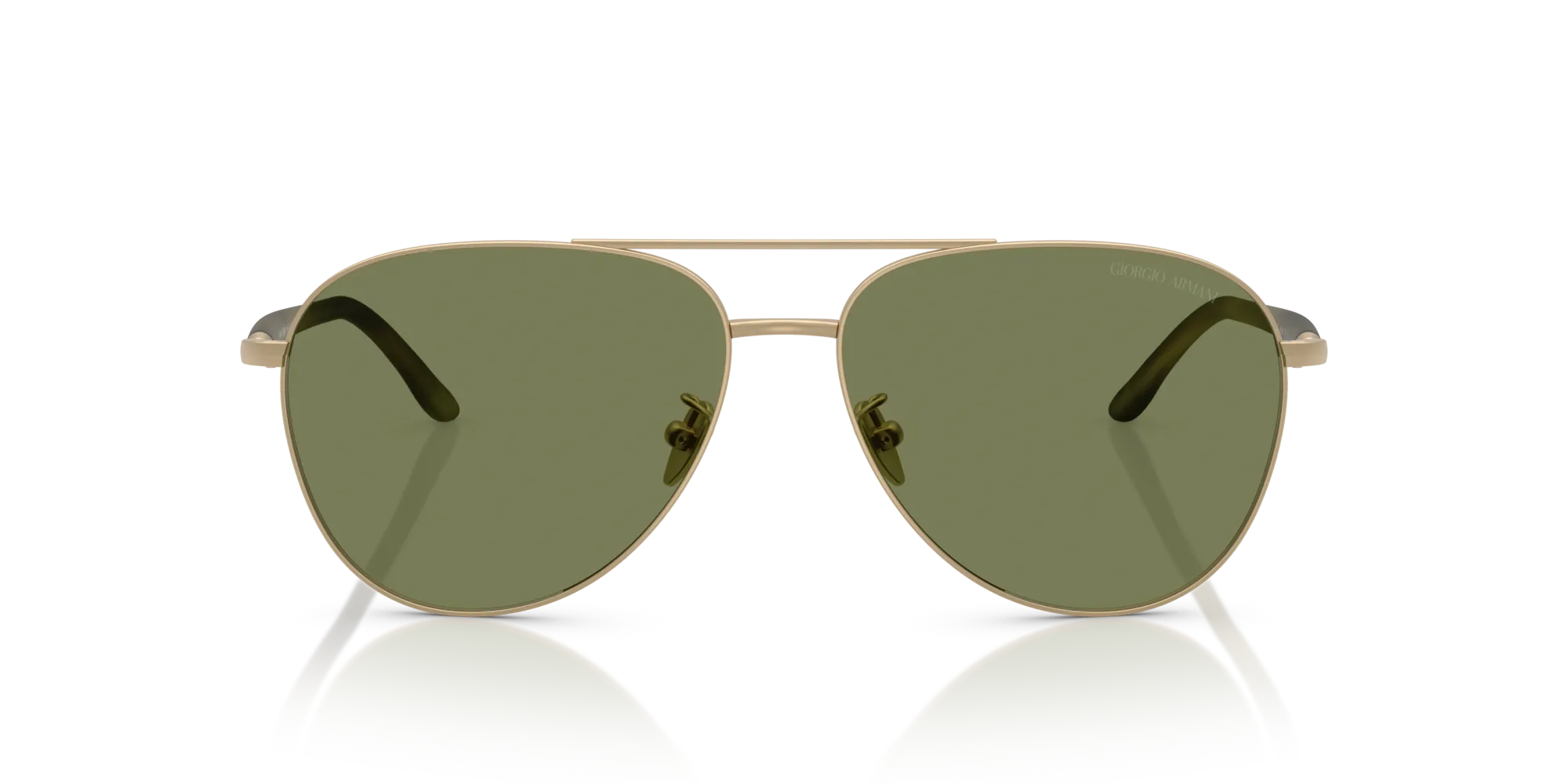 Giorgio Armani AR6162 30022A Occhiali da sole Acciaio Oro Verde Pilot Normale - immagine 3