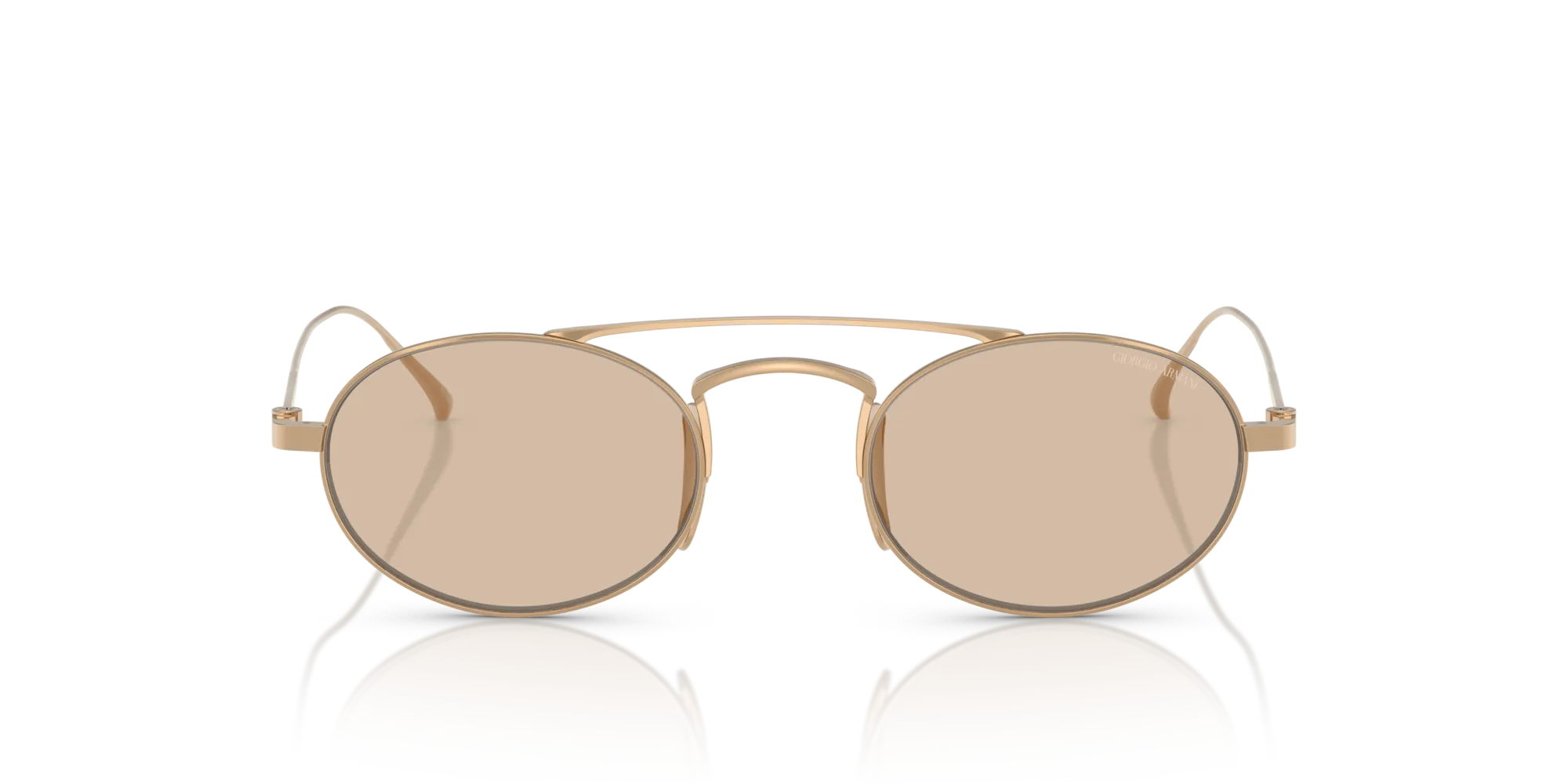 Giorgio Armani AR6161T 338693 Occhiali da sole Titanio Oro Marrone Rotonda Normale - immagine 3